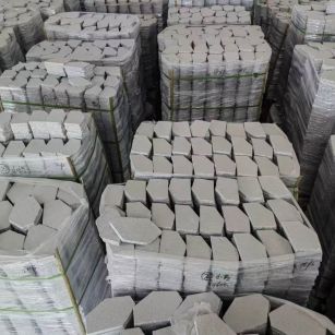 湘潭芝麻白石材冰裂纹，碎拼。