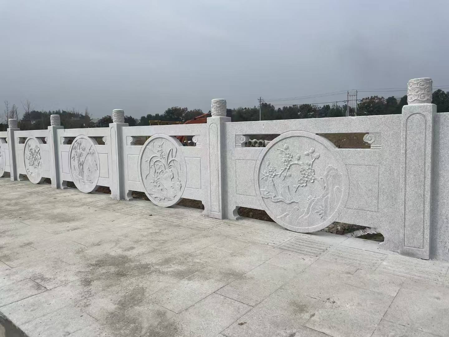 湘潭芝麻白河道栏杆 石材栏杆